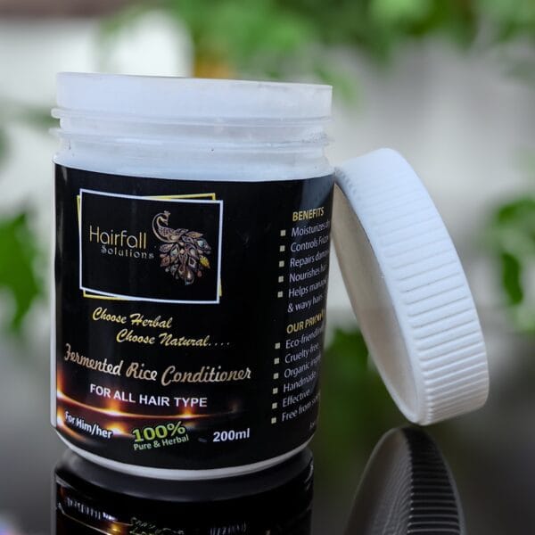 Tera Herbals and Hairfall Solutions™ Fermented Rice Conditioner – Ayurvedic Hair Softening and Strengthening Formula