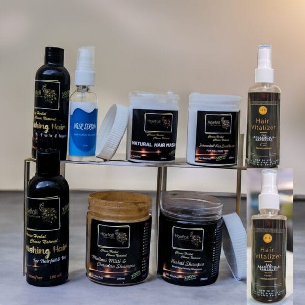 Tera Herbals and Hairfall Solutions™ Complete Hairfall and Regrowth Kit – Ayurvedic Hair Care Set