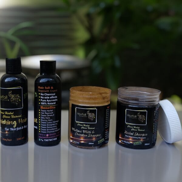Tera Herbals and Hairfall Solutions™ Hair Oil, Nourishment Shampoo, and Clarifying Shampoo – Ayurvedic Hair Care Trio