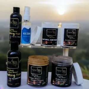 Tera Herbals and Hairfall Solutions™ Hairfall and Regrowth Kit with Serum – Complete Ayurvedic Hair Care Set