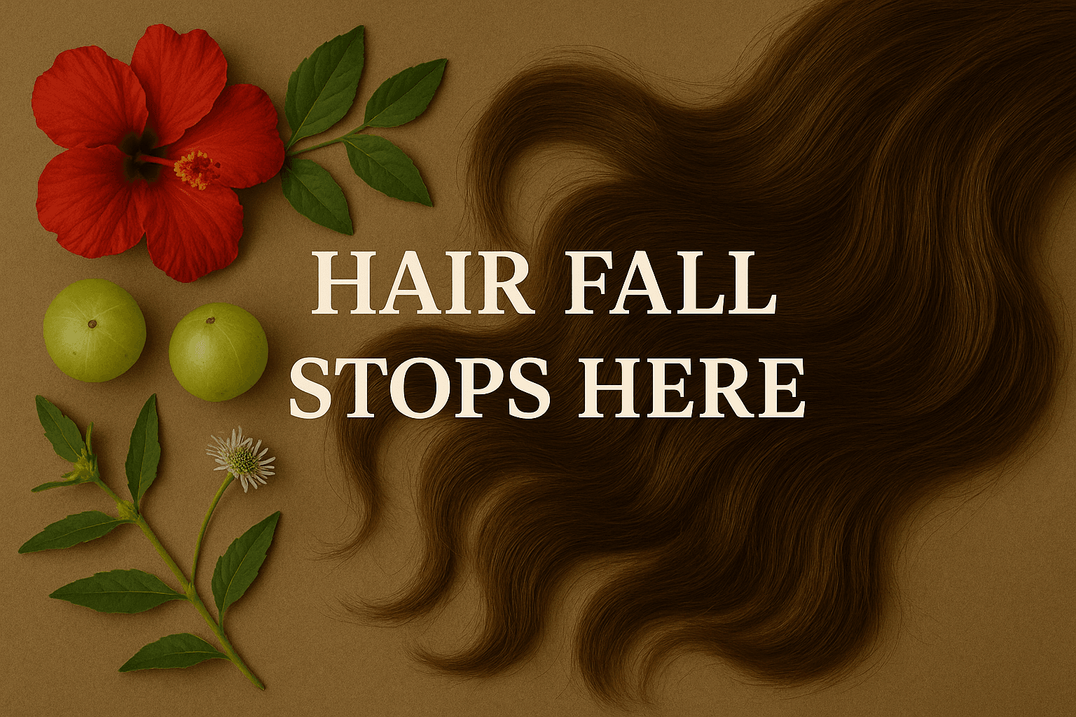 “Hairfall Stops Here – before and after image showing hair regrowth with Tera Herbals treatment”