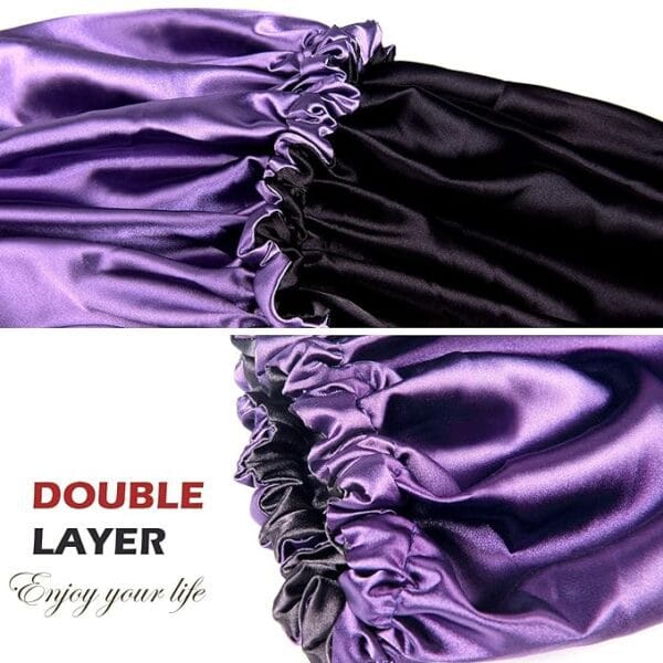 Front View of Tera Herbals and Hairfall Solutions™ Premium Silk Bonnet for Hair Protection