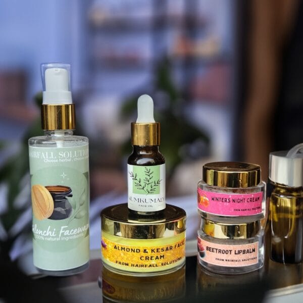 Tera Herbals and Hairfall Solutions™ Complete Ayurvedic Skincare Kit – Natural, Chemical-Free Glow Essentials