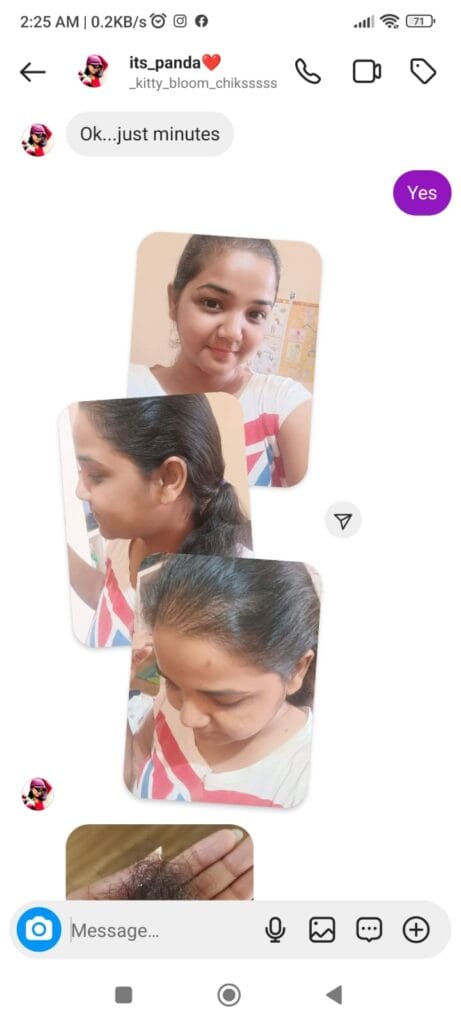Another happy customer review for Tera Herbals Hairfall Solutions™ – visible hairfall reduction